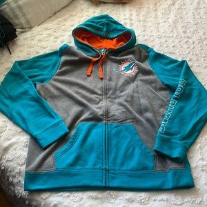 Miami dolphins zip hoodie